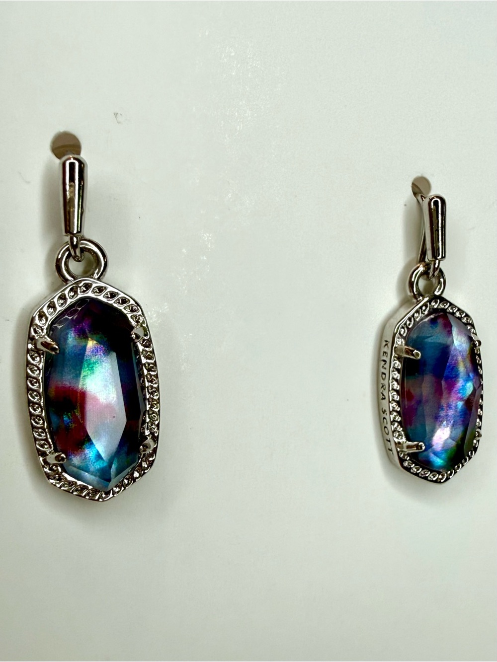 Kendra Scott Lee Silver Drop Earrings in Watercolor Illusion ✨ - Picture 11 of 16